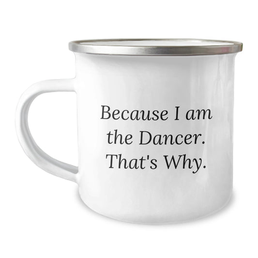 Dancer Camping Mug Keepsake Birthday Gift for Him Stainless Steel Enamel - Image 1
