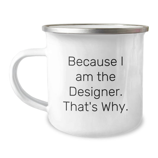 Designer Keepsake Camping Mug for Him Birthday Gift with Enamel Finish - Image 1