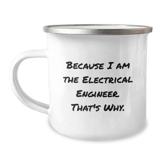 Electrical Engineer Gift for Him - A Witty Keepsake Camping Mug - Image 1