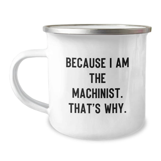 Birthday Gift Machinist Camping Mug Stainless Bold Present for Her - Image 1