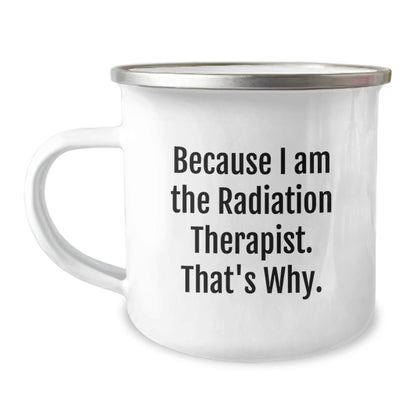 Christmas Gift for Her Radiation Therapist Camping Mug - A Wry Present - Image 1