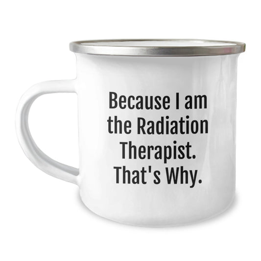 Christmas Gift for Her Radiation Therapist Camping Mug - A Wry Present - Image 1