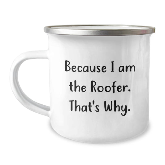 Roofer Keepsake Camping Mug for Him Birthday Gift Stainless Steel 12oz - Image 1