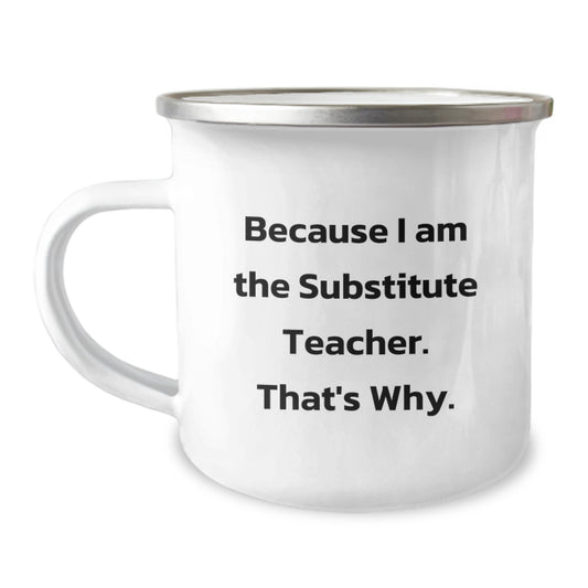 Substitute Teacher Keepsake Camping Mug for Him Birthday Gift Durable - Image 1