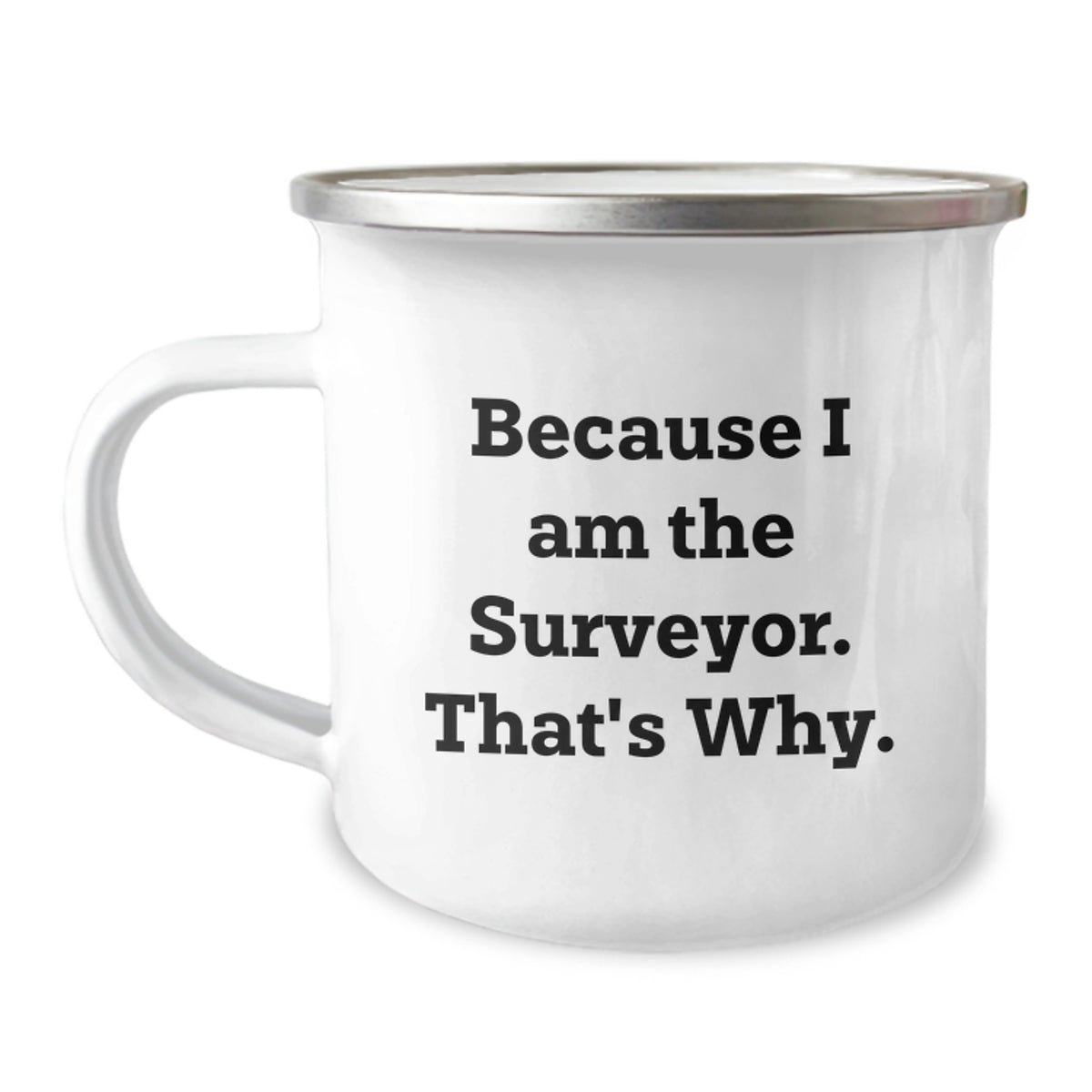Surveyor Keepsake Camping Mug Birthday Gift for Him Stainless Steel - Image 1