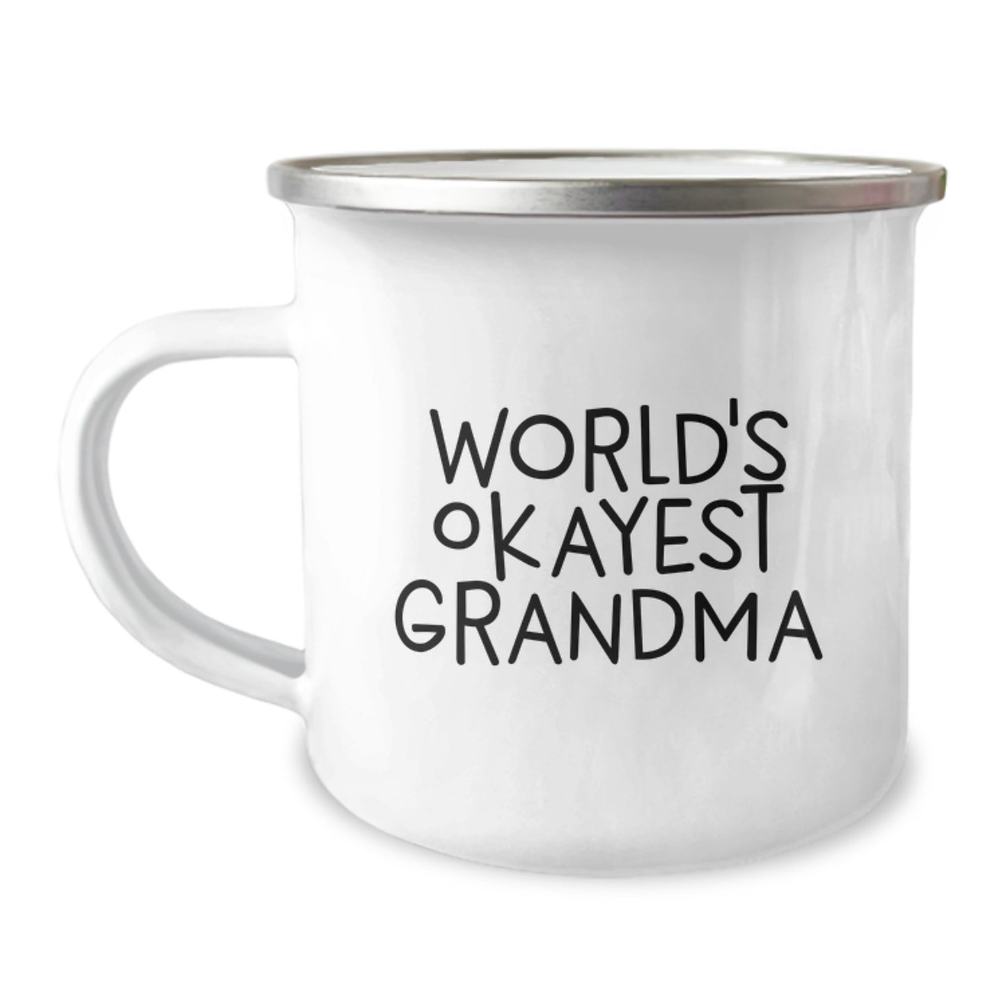 Birthday Gift for Mom Present Grandma Mug – World's Okayest Grandma - Image 1