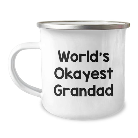 Grandad Gift Keepsake World's Okayest Grandad Camping Mug for Him - Image 1