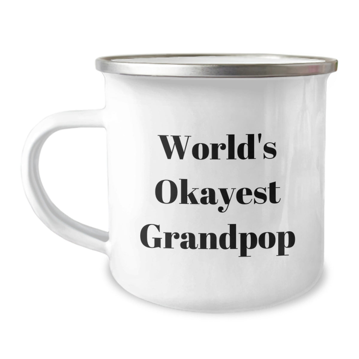 Grandpop Gift for Him - World's Okayest Grandpop Camping Mug Keepsake - Image 1