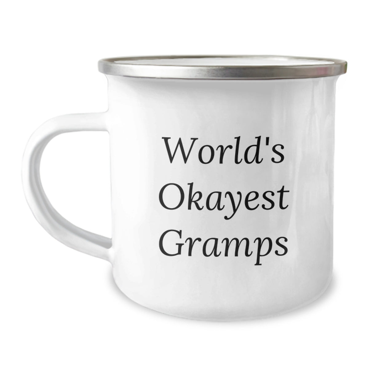 Gramps Gift for Him - World's Okayest Gramps Camping Mug Keepsake - Image 1