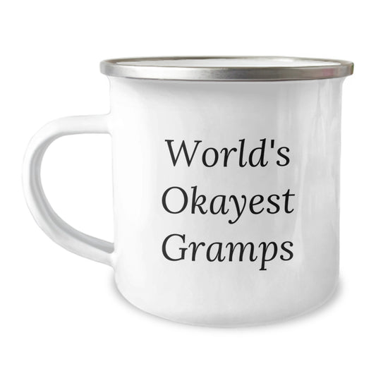 Gramps Gift for Him - World's Okayest Gramps Camping Mug Keepsake - Image 1