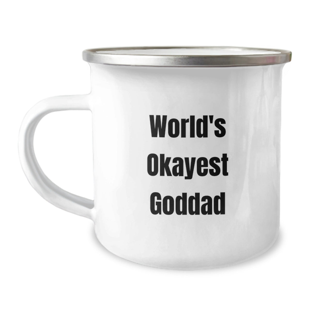 Goddad Camping Mug Gift for Him - World's Okayest Goddad Keepsake - Image 1