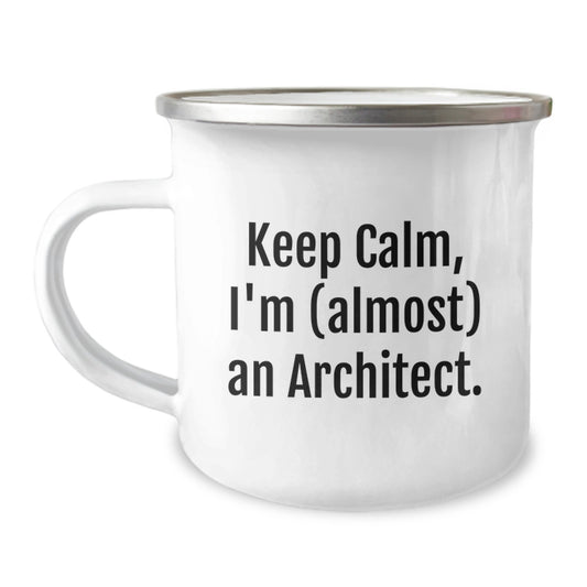 Architect Gift for Him - Keep Calm, I'm (Almost) An Architect Keepsake - Image 1