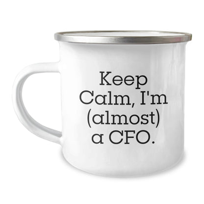 Cfo Keepsake Camping Mug Gift for Him - Keep Calm Quote - Image 1