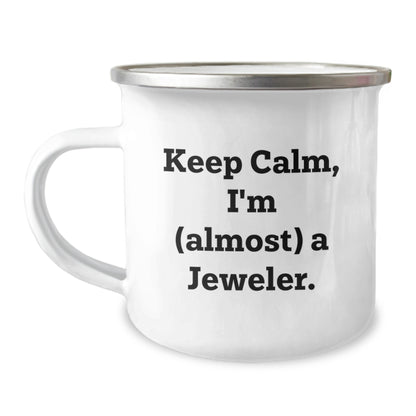 Jeweler Gift for Him - Keep Calm, I'm (Almost) A Jeweler Keepsake - Image 1