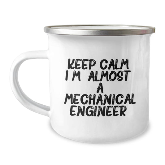 Mechanical Engineer Gift for Him Keep Calm Keepsake Camping Mug - Image 1