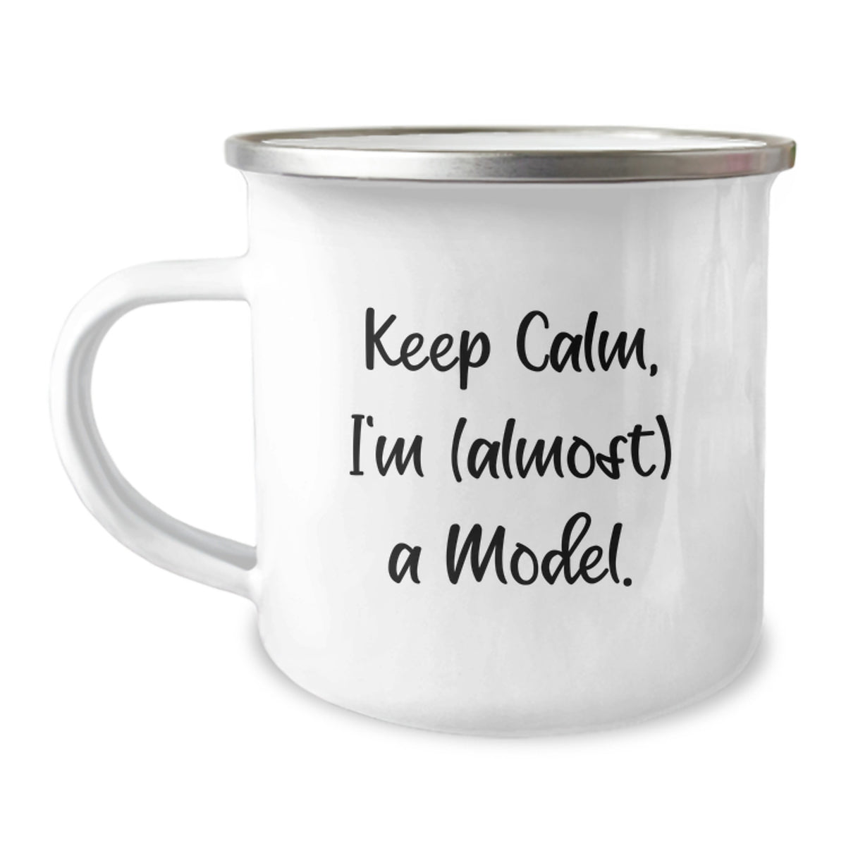 Christmas Gift for Her - Keep Calm, I'm (Almost) A Model Camping Mug - Image 1