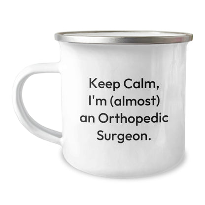 Orthopedic Surgeon Gift for Him - Keep Calm Keepsake Camping Mug - Image 1