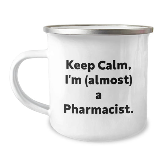 Pharmacist Gift for Him Keep Calm, I'm (Almost) A Pharmacist Keepsake - Image 1