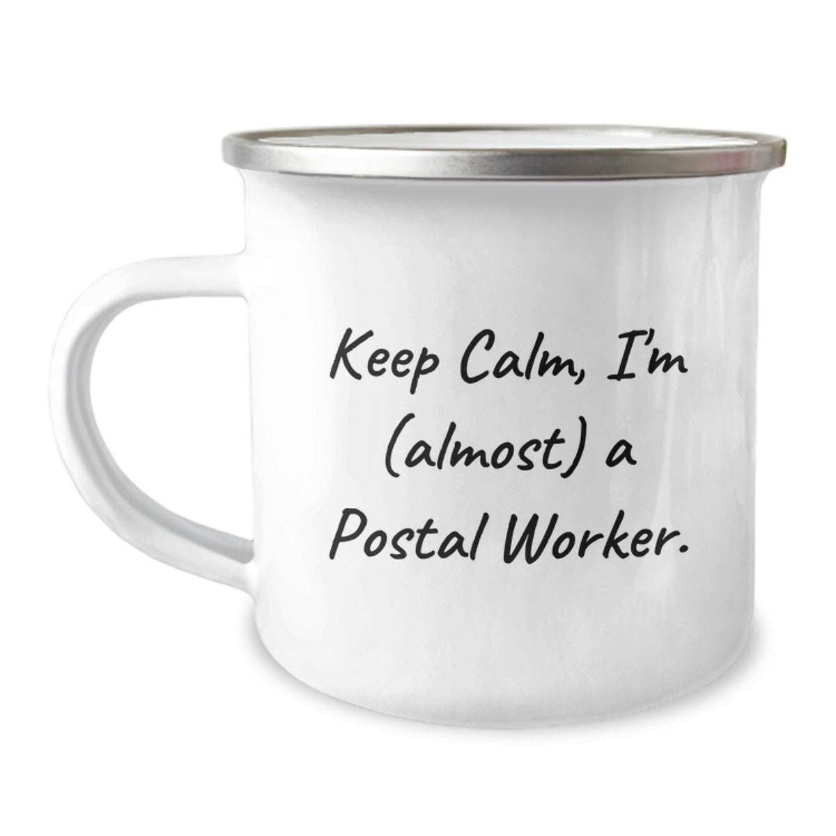 Postal Worker Gift for Him - Keep Calm Tone Camping Mug Keepsake - Image 1