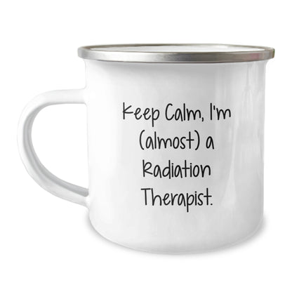 Radiation Therapist Gift for Him - Keep Calm Keepsake Camping Mug - Image 1