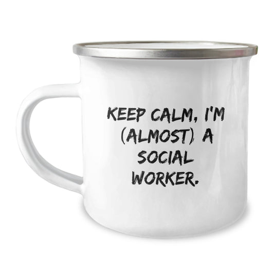 Social Worker Gift for Him - Keep Calm, Im (Almost) A Social Worker - Image 1