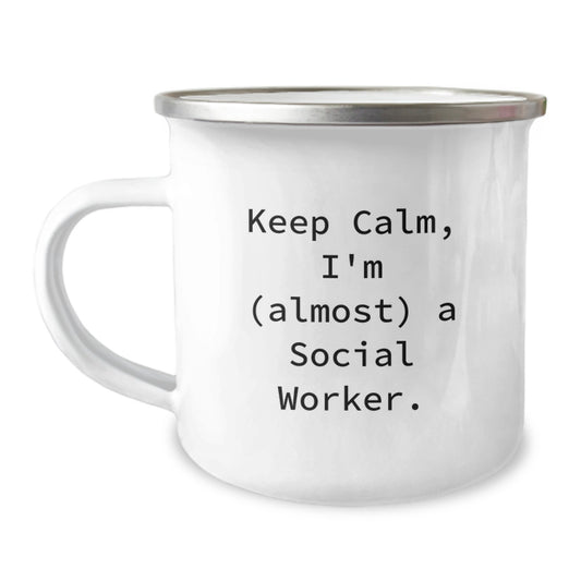 Christmas Gift for Her - Keep Calm, I'm (Almost) A Social Worker Present - Image 1