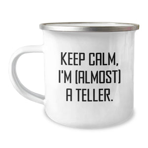 Teller Keepsake Gift for Him - Keep Calm, I'm (Almost) A Teller - Image 1