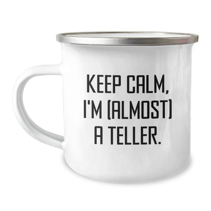 Teller Keepsake Gift for Him - Keep Calm, I'm (Almost) A Teller - Image 1