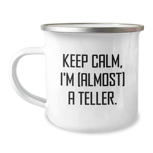 Teller Keepsake Gift for Him - Keep Calm, I'm (Almost) A Teller - Image 1