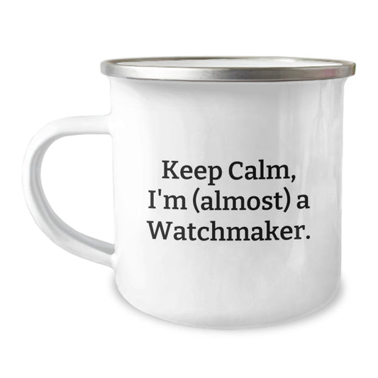 Watchmaker Keepsake Camping Mug for Him Stainless Steel Christmas Gift - Image 1