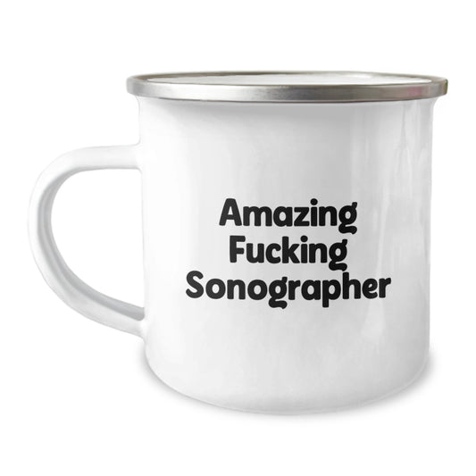Funny Sonographer Gifts from Men - Amazing F--king Sonographer Valentine's Unique Gifts for Sonographer, Camping Mug for Women, Friends, Coworkers, and Family - Image 1