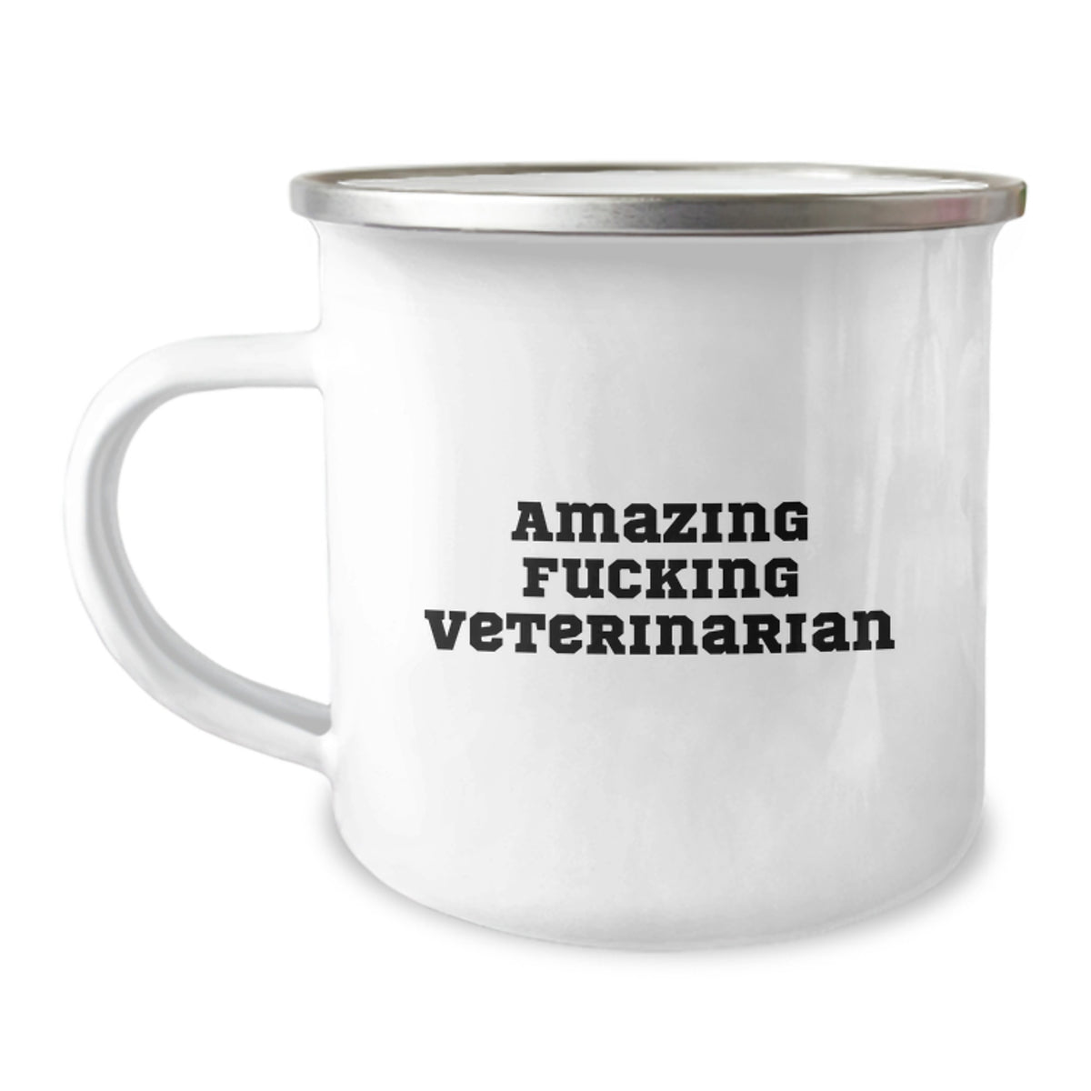 Christmas Gift for Her - Amazing Fucking Veterinarian Camping Mug - Image 1