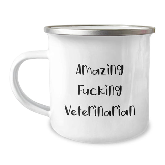 Veterinarian Gift for Him - Amazing Fucking Veterinarian Camping Mug - Image 1