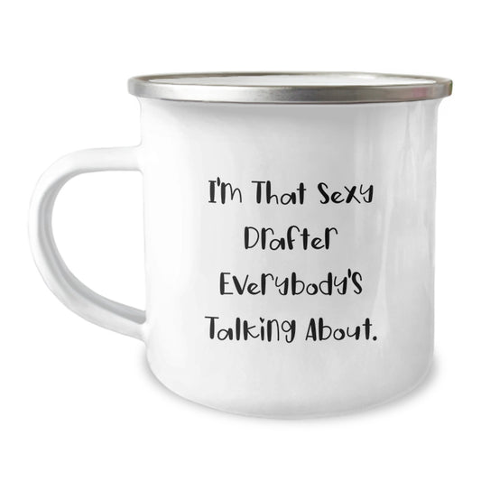 Playful Drafter Camping Mug Gift for Friends - Novelty Quote - Image 1