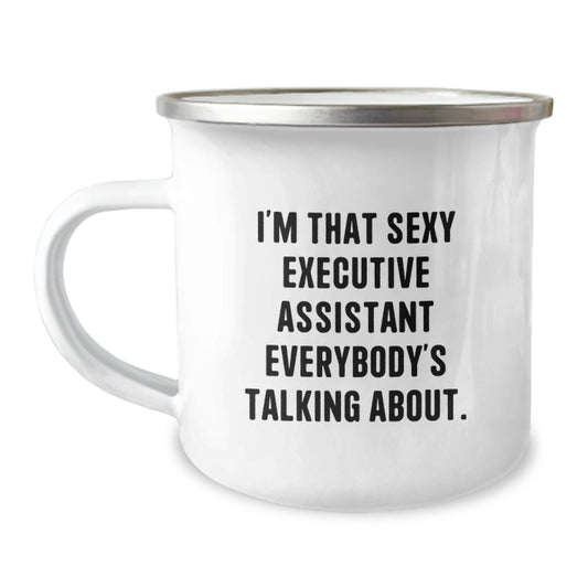 Christmas Gift for Her - Playful Executive Assistant Camping Mug Present - Image 1