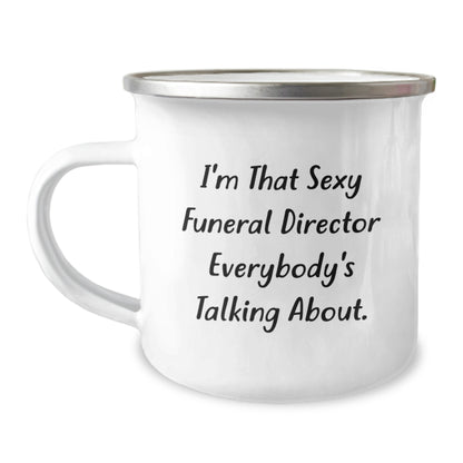 Funeral Director Gift for Him - Witty Keepsake Camping Mug - Image 1