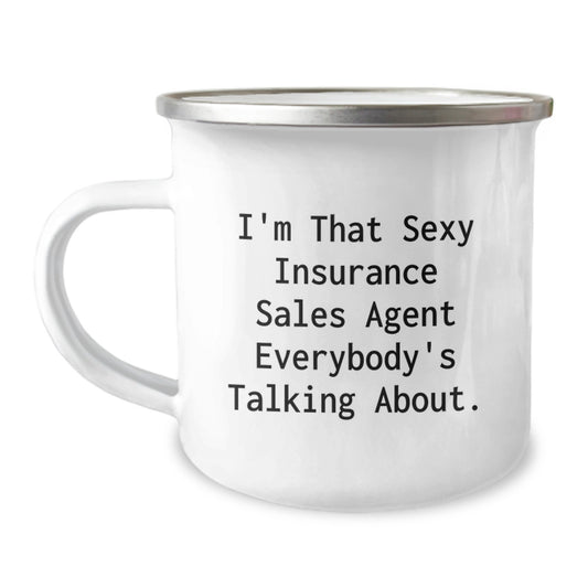 Christmas Gift for Her - Sexy Insurance Agent Quote Camping Mug Present - Image 1