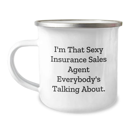Insurance Sales Agent Gift for Him - Sexy Quote Camping Mug Keepsake - Image 1
