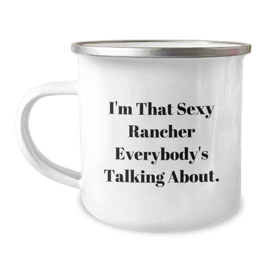 Christmas Gift for Her - Sexy Rancher Camping Mug Present - Image 1