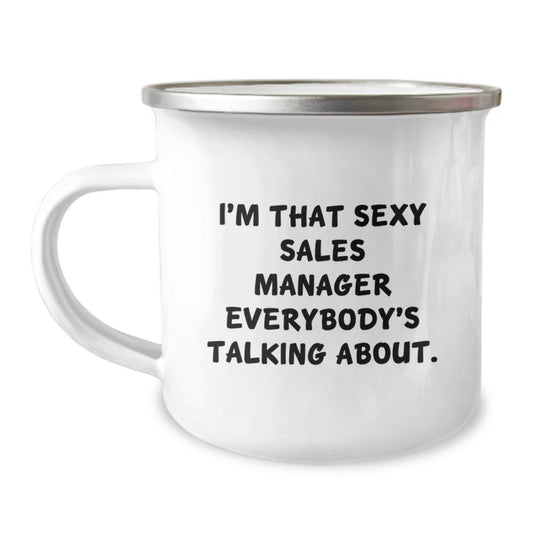 Sales Manager Gift for Him - Sexy Sales Manager Keepsake Camping Mug - Image 1