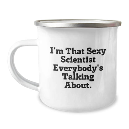 Funny Scientist Gifts from Friends for Men - I'm That Sexy Scientist Everybody's Talking About, Unique Camping Mug for Graduation - Image 1