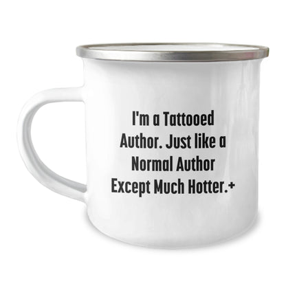 Sassy Tattooed Author Novelty Camping Mug Gift for Friends - Image 1