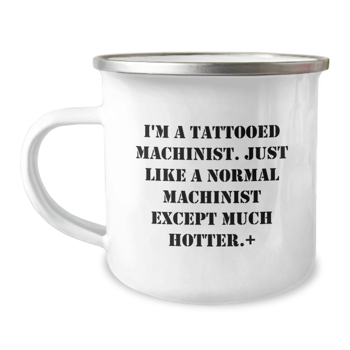Christmas Gift for Her Witty Tattooed Machinist Camping Mug Present - Image 1