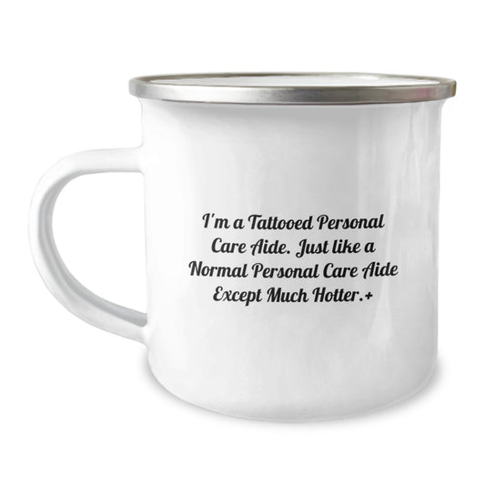 Christmas Gift for Him Humorous Tattooed Personal Care Aide Keepsake Mug - Image 1