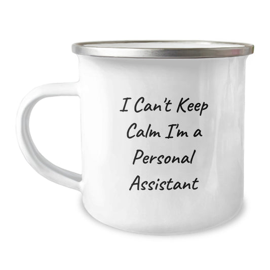 Funny Personal Assistant Gifts for Men Women, I'm A Personal Assistant Valentine's Unique Gifts, 12 oz Camping Mug for Friends Family - Image 1