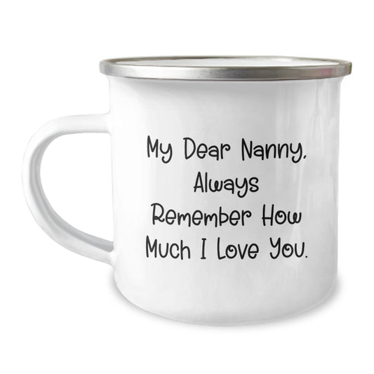 Funny Nanny Gifts from Family - Birthday Unique Presents for Nanny - Camping Mug with 'My Dear Nanny' - Image 1
