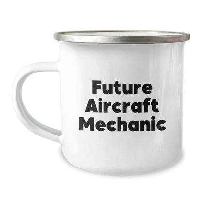 Aircraft Mechanic Graduation Unique Gifts from Friends for Aircraft Mechanic Fun Quirky Mugs, 'Future Aircraft Mechanic, Fuel My Dreams, ' Camping Mug for Men, Women, Coworkers, Family - Image 1