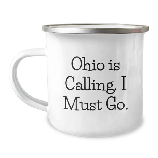 Ohio Is Calling, 'I Must Go' Funny Camping Mug Gifts from Friends to Ohio Graduation Unique Gifts for Men Women Family - Image 1
