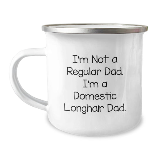Funny Domestic Longhair Cat Gifts for Men, Women, Friends, and Family - Christmas Unique Gifts from Dad to Domestic Longhair Cat Lover - Camping Mug - Image 1