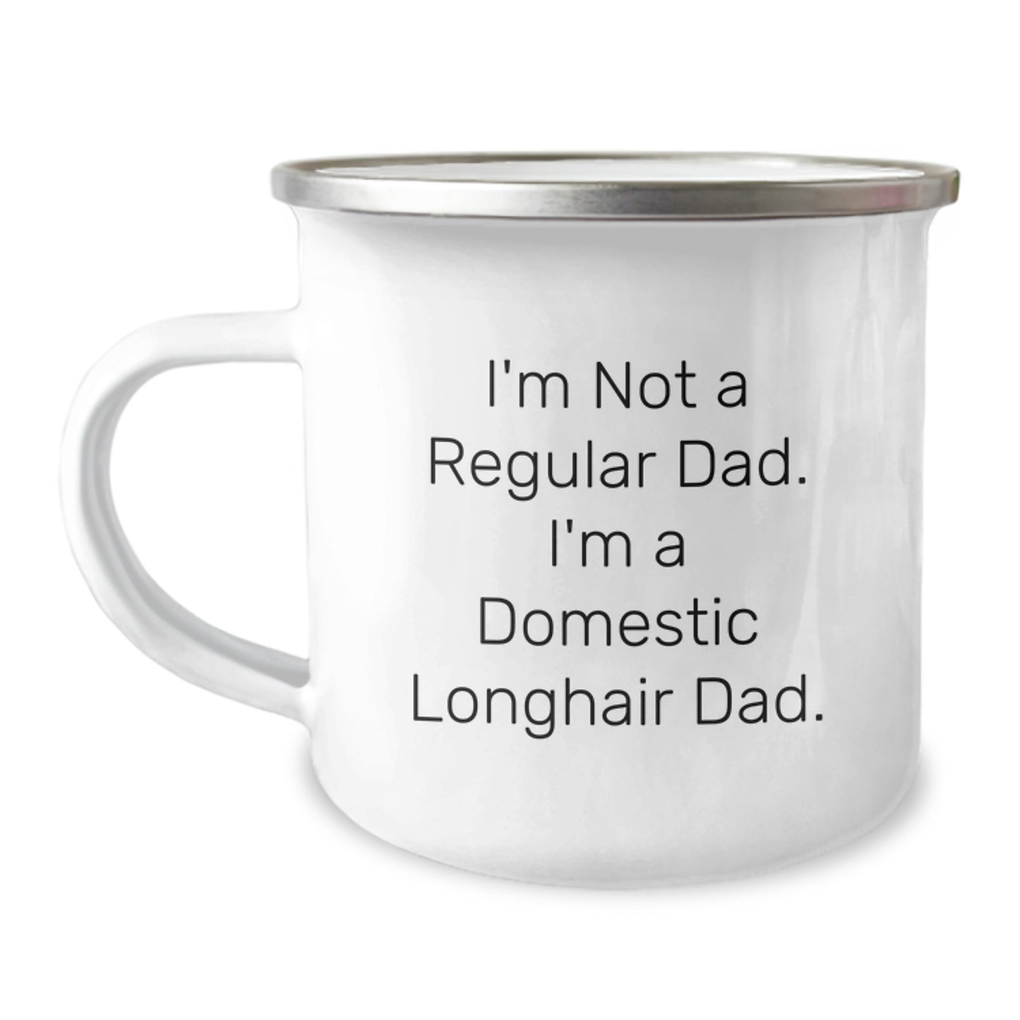 Funny Domestic Longhair Cat Dad Gifts from Men to Friends for Christmas Unique Mugs - Image 1